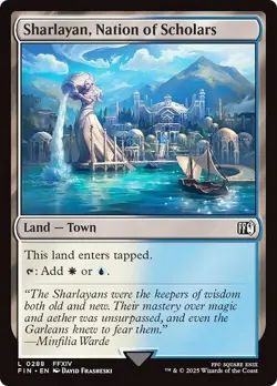 FOIL SHARLAYAN, NATION OF SCHOLARS x4 mtg LP Final Fantasy 4 Land - Image 1