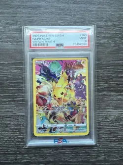 Pokemon Pikachu TCG Holo Card Crown Zenith PSA 9, 160/159, Secret Rare - Image 1