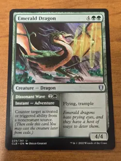 MTG Commander Legends D&D - Emerald Dragon - CLB 229 - Regular - Image 1