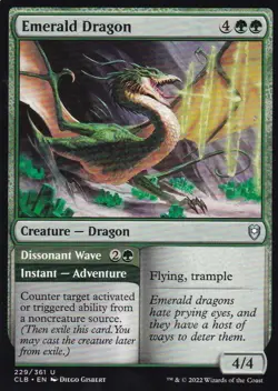 MTG Commander Legends D&D - Emerald Dragon - CLB 229 - Regular - Image 2