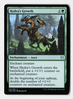 Hydra's Growth 172 Uncommon Theros Beyond Death Magic: The Gathering Foil NM - Image 1