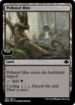 Polluted Mire [Dominaria Remastered] NM Foil - Magic - Image 1