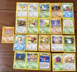 Pokemon TCG 1999 Jungle Set Lot of 21 Cards Common and Uncommon MP- HP - Image 1