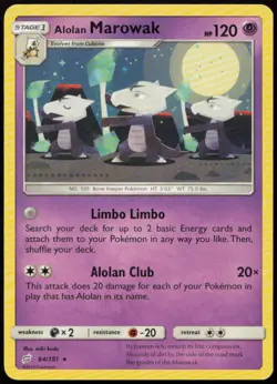 Alolan Marowak 64/181 NM Team Up Rare Pokemon - Image 1