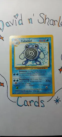Pokemon TCG Base Set Unlimited Poliwhirl 38/102 Near Mint - Image 1