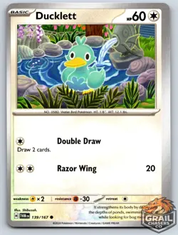 Ducklett 139/167 Twilight Masquerade Near Mint Pokemon Card - Image 1