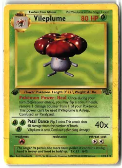 Vileplume ⭐ 31/64 1st Edition Rare Jungle 1999 Pokemon MP - Image 1