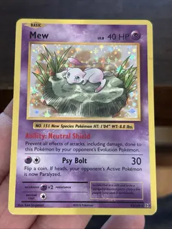 The Pokemon Company Pokemon TCG Mew 53/108 Evolutions Holo Rare English Foil - Image 1