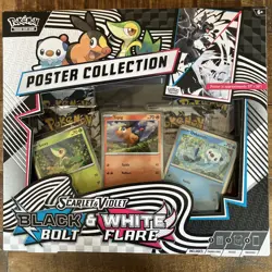 Pokemon TCG Black Bolt White Flare Unova Poster Collection Sealed New - Image 1
