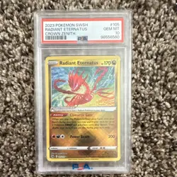 Pokemon TCG Radiant Eternatus 105/159 Crown Zenith Holo PSA 10 English 2023 - Image 1