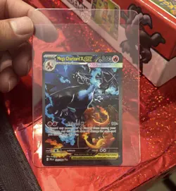 Pokemon TCG Mega Charizard X EX Mega 125/094 Phantasmal Flames SIR Holo EN - Image 1
