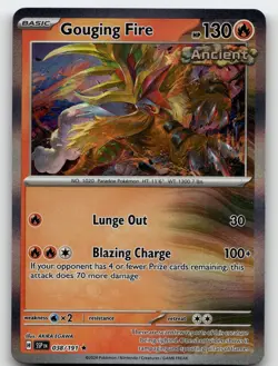 GOUGING FIRE 038/191 HOLO RARE SURGING SPARKS POKEMON NEAR MINT - Image 2