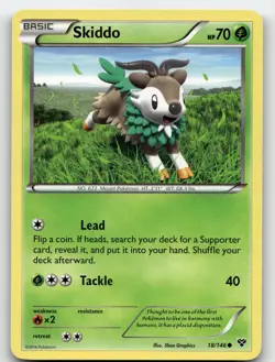 SKIDDO 18/146 COMMON XY POKEMON LIGHTLY PLAYED - Image 1