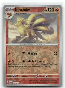 Ninetales 029/197 Reverse Holo SV03: Obsidian Flames Pokemon TCG - Image 1