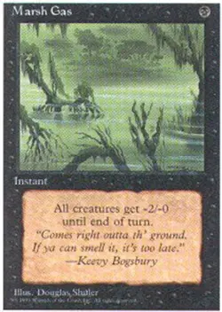 Damaged, English MTG Regular Marsh Gas 4th Edition Magic the Gathering - Image 1