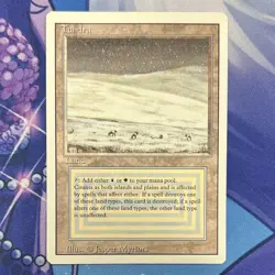 Tundra MTG Revised (3rd Edition) Dual Land 1994 Magic The Gathering - Image 1