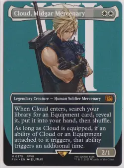 MTG Cloud, Midgar Mercenary (Borderless) Final Fantasy Regular - Image 1
