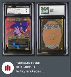 Magic The Gathering Sonic The Hedgehog Rainbow Foil Mythic Rare CGC 9 POP 1 - Image 3