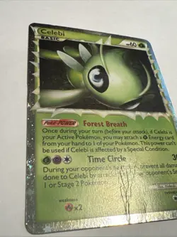 Celebi 92/102 Prime Rare HGSS Triumphant Pokemon Holo Moderately Played - Image 2