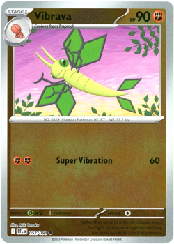 Vibrava 052/094 (Reverse Holo) ME02 Phantasmal Flames PFL - Pokemon - NM/M - Image 1