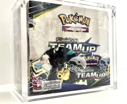 Pokemon TEAM UP Booster Box 36 packs FACTORY SEALED ACRYLIC CASE, FREE Shipping - Image 3