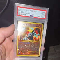 PSA 9 Entei 244 Neo Premium File 2 Promo Holo JP 2000 Pokemon TCG - Image 1