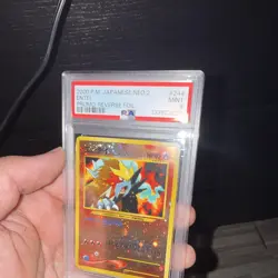 PSA 9 Entei 244 Neo Premium File 2 Promo Holo JP 2000 Pokemon TCG - Image 2