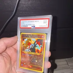 PSA 9 Entei 244 Neo Premium File 2 Promo Holo JP 2000 Pokemon TCG - Image 3