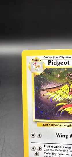 Pokemon Pidgeot 14/130 Holo Rare Base Set 2 80 HP Wing Attack Hurricane A1 - Image 2