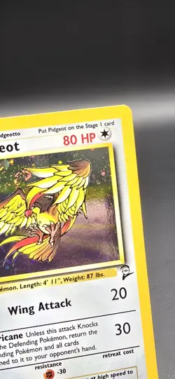 Pokemon Pidgeot 14/130 Holo Rare Base Set 2 80 HP Wing Attack Hurricane A1 - Image 3