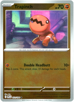 Trapinch 051/094 (Reverse Holo) ME02 Phantasmal Flames PFL - Pokemon - NM/M - Image 1