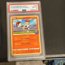 The Pokemon Company Scorbunny on the Ball 004/005 Futsal Promo PSA 8 EN - Image 1