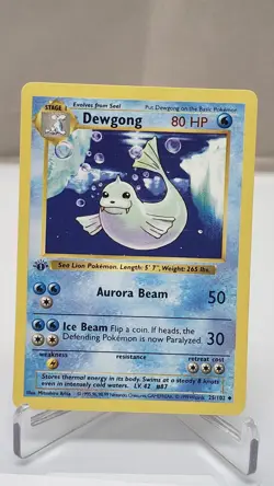 Pokemon WOTC Base 1st Edition Dewgong Shadowless 25/102 - Image 1