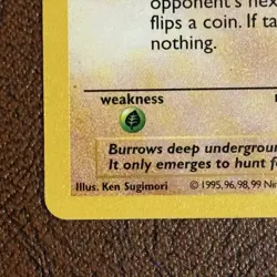 1st Edition Pokemon 1999 Sandshrew 062/102 Base Set (Shadowless) Never Played - Image 5