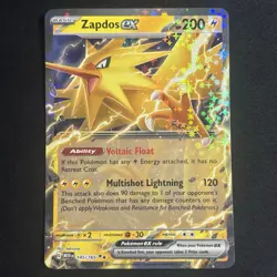 Pokemon 151 Zapdos EX - 145/165 Double Rare Holofoil Near-Mint NM - Image 1