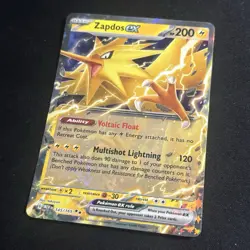 Pokemon 151 Zapdos EX - 145/165 Double Rare Holofoil Near-Mint NM - Image 2