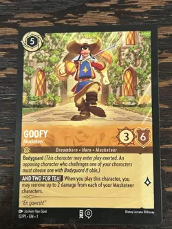Disney Lorcana Goofy Musketeer 2023 Gamescom Promo 12/P1 - Image 1