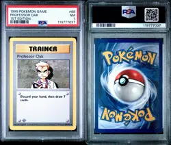 1999 Pokemon Base Set 1st Edition #88 Professor Oak PSA 7 - GREY GRAY stamp - Image 3