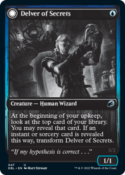 Delver of Secrets // Insectile Aberration [Innistrad: Double Feature] Near Mint - Image 1