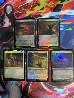 MTG Magic Lord of the Rings Tales of Middle-Earth Promo Cards Set of 5 FOIL - Image 1