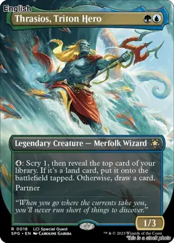 Thrasios, Triton Hero (Borderless) EN [SPG - 16] - NM TCG MTG - Image 1