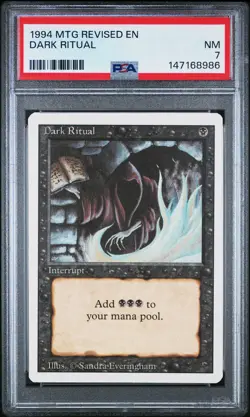 1994 MTG REVISED EDITION DARK RITUAL PSA 7 - Image 1