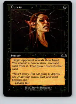 Magic the Gathering Duress (Retro Frame) Dominaria Remastered 303 MTG Free Shipp - Image 1