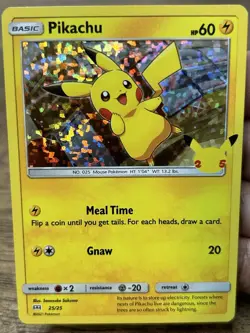 2021 POKEMON TCG PIKACHU - HOLO McDONALD'S COLLECTION 25TH ANNIVERSARY PROMO NM - Image 3