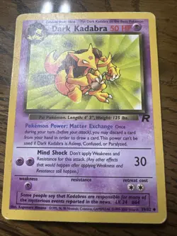 Dark Kadabra 39/82 Team Rocket Regular Pokemon Card - Image 1