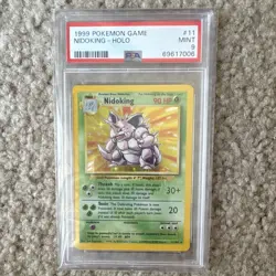 1999 Pokemon TCG Base Set Nidoking Holo Rare 11/102 Unlimited PSA 9 English - Image 1