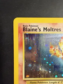 Blaine's Moltres 1/132 Holo Rare Gym Heroes Pokemon TCG LP *Swirl!* - Image 3
