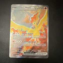 Pokemon Team Rocket's Moltres ex 208/182 SV10 Destined Rivals UR Holo NM - Image 1