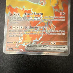 Pokemon Team Rocket's Moltres ex 208/182 SV10 Destined Rivals UR Holo NM - Image 3