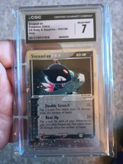 Sneasel ex EX Ruby & Sapphire 103/109 UR Pokemon TCG Graded CGC 7 - Image 2